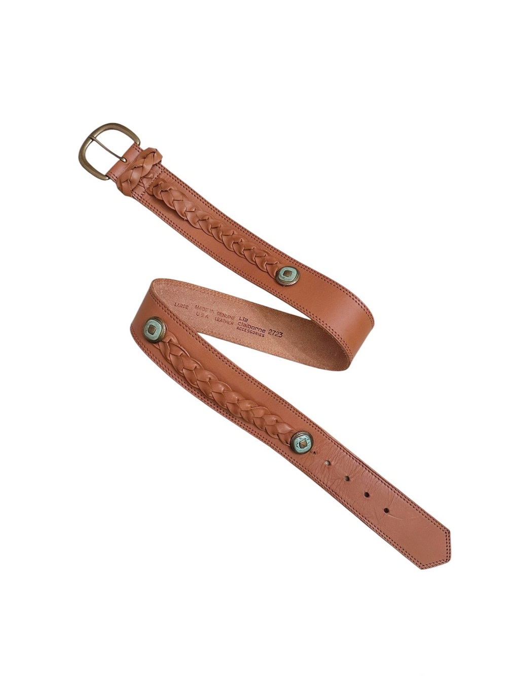 Vintage Liz Claiborne Western Boho Leather Belt